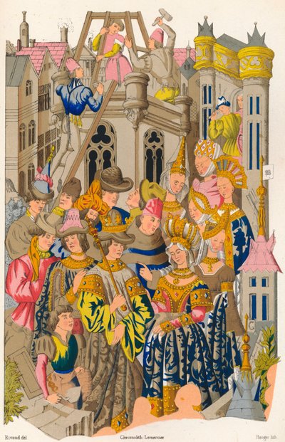 Stichting van de abdij van St. Genevieve door E. Hauger