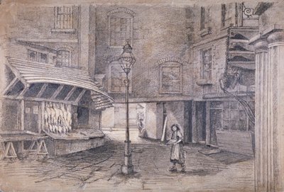 Poelierswinkel in Clare Market, Westminster, Londen, ca. 1850 door E Holah