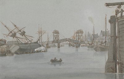 Yarmouth Bridge, aug. 1829 door E. M. Henderson