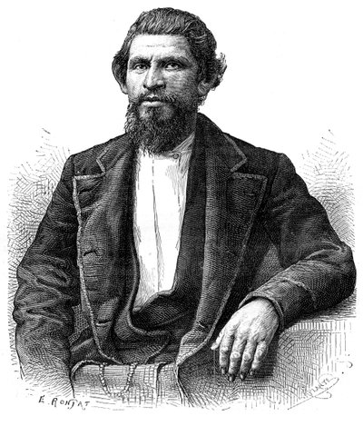 Portret van een Yankee, 19e eeuw door Etienne Antoine Eugene Ronjat