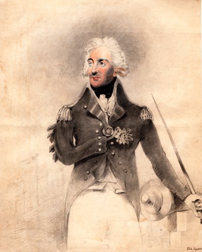 Horatio Nelson 1758-1805, 1e Burggraaf Nelson, 1837 door E Ryder