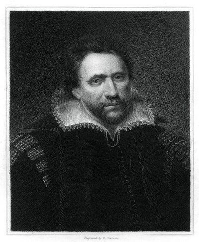 Benjamin Jonson, Engelse Renaissance-dramaturg, dichter en acteur, 1834 door E. Scriven