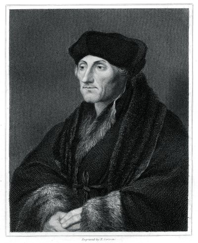 Desiderius Erasmus, Renaissance humanist, 1833 door E. Scriven