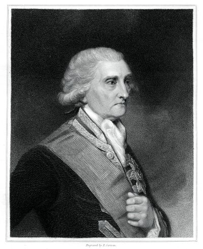 George Brydges Rodney, 1e Baron Rodney, Britse marineofficier, 1833 door E. Scriven