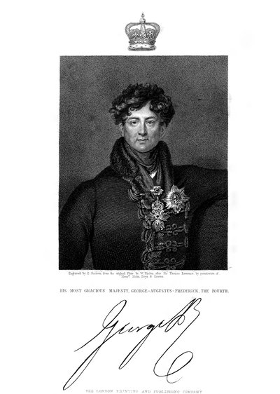 George IV, koning van Groot-Brittannië en Ierland en van Hannover door E. Scriven
