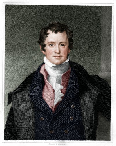 Humphry Davy, Engelse chemicus, 1833 door E. Scriven