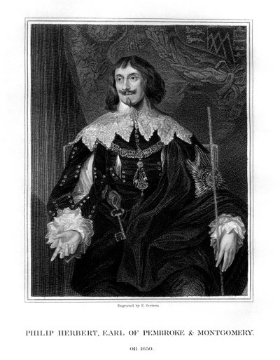 Philip Herbert, 4e graaf van Pembroke, hoveling en politicus, 1828 door E. Scriven
