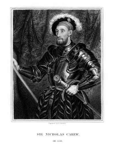 Sir Nicholas Carew, 1823 door E. Scriven