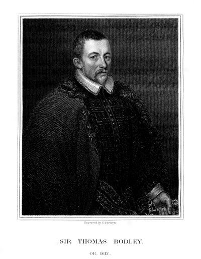 Sir Thomas Bodley, Engelse oprichter van de Bodleian Bibliotheek door E. Scriven
