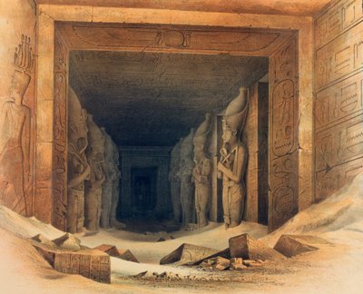Interieur van de Tempel van Abou Simbel, Egypte door E Weidenbach
