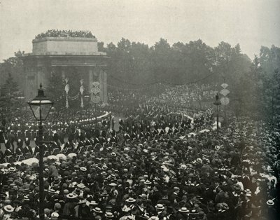 Aankomst van de Canadese Premier De Hon. Wilfrid Laurier bij Hyde Park Corner, 1897 door E. and S. Woodbury