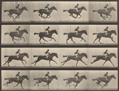 Plaat Nummer 626. Gallop, volbloed bruine merrie, Annie G., 1887 door Eadweard Muybridge