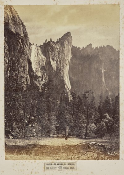 Yo-Sem-i-te Vallei, Californië. De vallei vanaf Pohono Meadows door Eadweard J. Muybridge