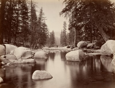 Clark & Moore, Merced River, Yosemite door Eadweard Muybridge
