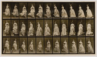 Trappen afdalen en draaien, uit het boek Animal Locomotion door Eadweard Muybridge