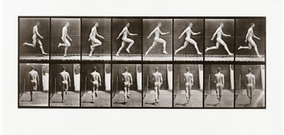 Man die rent, Plaat 65 uit Animal Locomotion, 1887 door Eadweard Muybridge