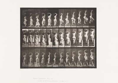 Plaat 105. Draaien, Trap Oplopen, Waterkruik op Linker Schouder door Eadweard Muybridge