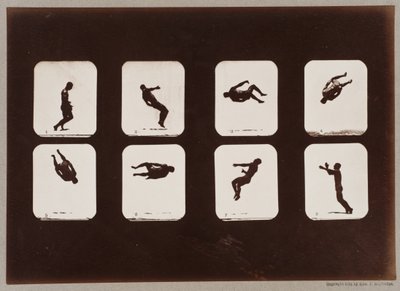 Plaat 106. Atleten, Draaien Salto door Eadweard Muybridge