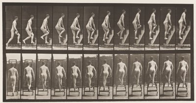 Plaat 109. Trapladder beklimmen, 1872-1885 door Eadweard Muybridge