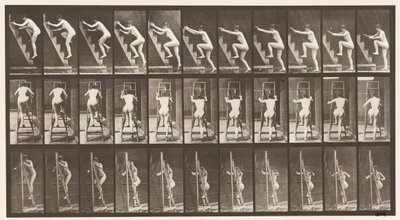 Plaat 110. Trap Beklimmen, Twee Treden Tegelijk door Eadweard Muybridge