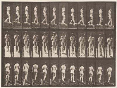 Plaat 116. Helling af, hand op kin door Eadweard Muybridge