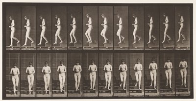 Trap aflopen, handen gevouwen door Eadweard Muybridge