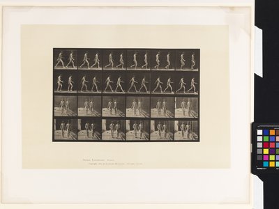 Plaat 12. Lopen door Eadweard Muybridge