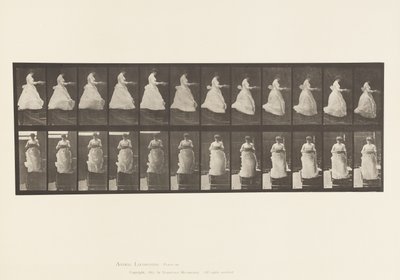 Plaat 134. Trap Afgaan, Met Kom in Handen door Eadweard Muybridge