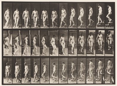 Plaat 138. Trap aflopen, omdraaien; Kruik in linkerhand door Eadweard Muybridge