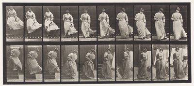 Trap Af Dalen, Draaien, Jurk Vast, 1885 door Eadweard Muybridge