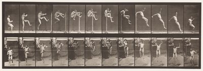 Plaat 152. Springen; Recht omhoog springen door Eadweard Muybridge