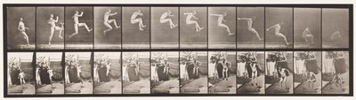 Plaat 159. Springen; breedtesprong (schoenen) door Eadweard Muybridge