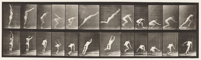 Plaat 162. Springen; Staande brede sprong door Eadweard Muybridge