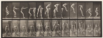 Plaat 166. Springen; over iemands rug door Eadweard Muybridge