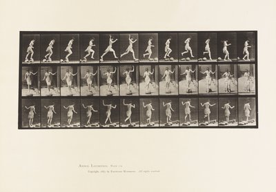 Plaat 170. Van steen naar steen over een beek, 1885 door Eadweard Muybridge