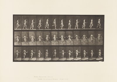 Rennen en springen met springtouw door Eadweard Muybridge