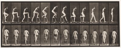 Plaat 180. Op en Over een Stoel Stappen door Eadweard Muybridge