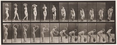 Plaat 235. Draaien en waterkruik van schouder naar grond verplaatsen, 1872-1885 door Eadweard Muybridge
