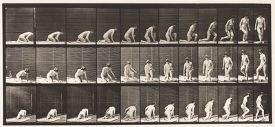 Plaat 255. Opstaan van Knielen en Draaien door Eadweard Muybridge
