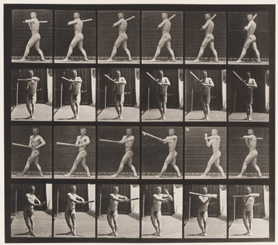 Plaat 274. Honkbal; slaan door Eadweard Muybridge