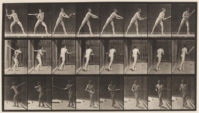 Plaat 277. Honkbal; Slaan door Eadweard Muybridge
