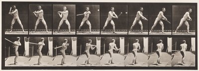 Honkbal; slaan door Eadweard Muybridge
