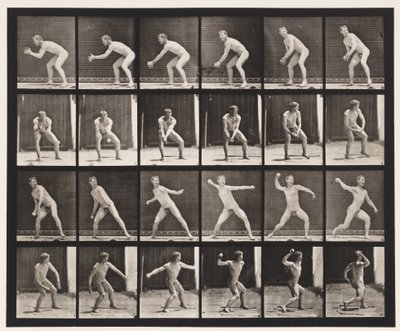 Honkbal; vangen en gooien door Eadweard Muybridge