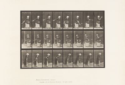 Plaat 297. Lawn Tennis door Eadweard Muybridge