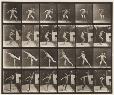 Plaat 315. Een 20-lb steen heffen door Eadweard Muybridge