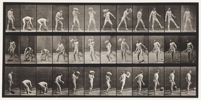 Plaat 317. Een 70-lb Steen Heffen door Eadweard Muybridge