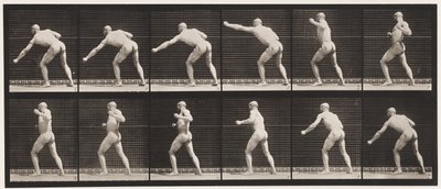 Plaat 343. Een slag slaan (linkerhand) door Eadweard Muybridge