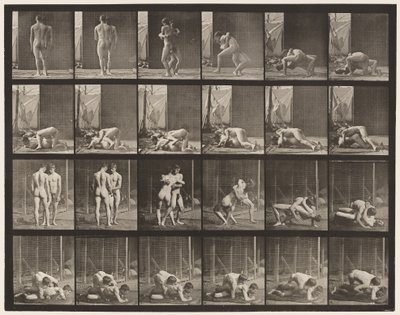 Plaat 346. Worstelen, greep door Eadweard Muybridge