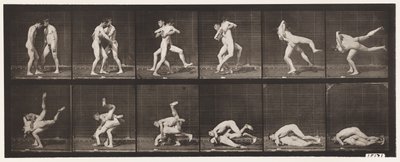 Plaat 347. Worstelen, Grieks-Romeins, 1885 door Eadweard Muybridge