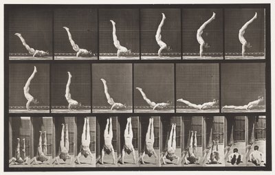 Plaat 372. Acrobat, Horizontale Opdruk door Eadweard Muybridge